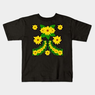 sunflowers blossom sunflower floral pattern flower Kids T-Shirt